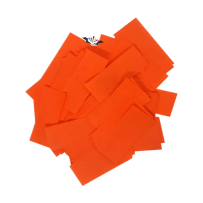 Coriandoli arancione rettangolari da 5 kg.