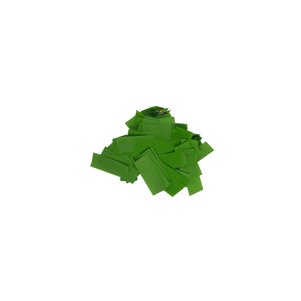 Coriandoli verde rettangolari da 5 kg.