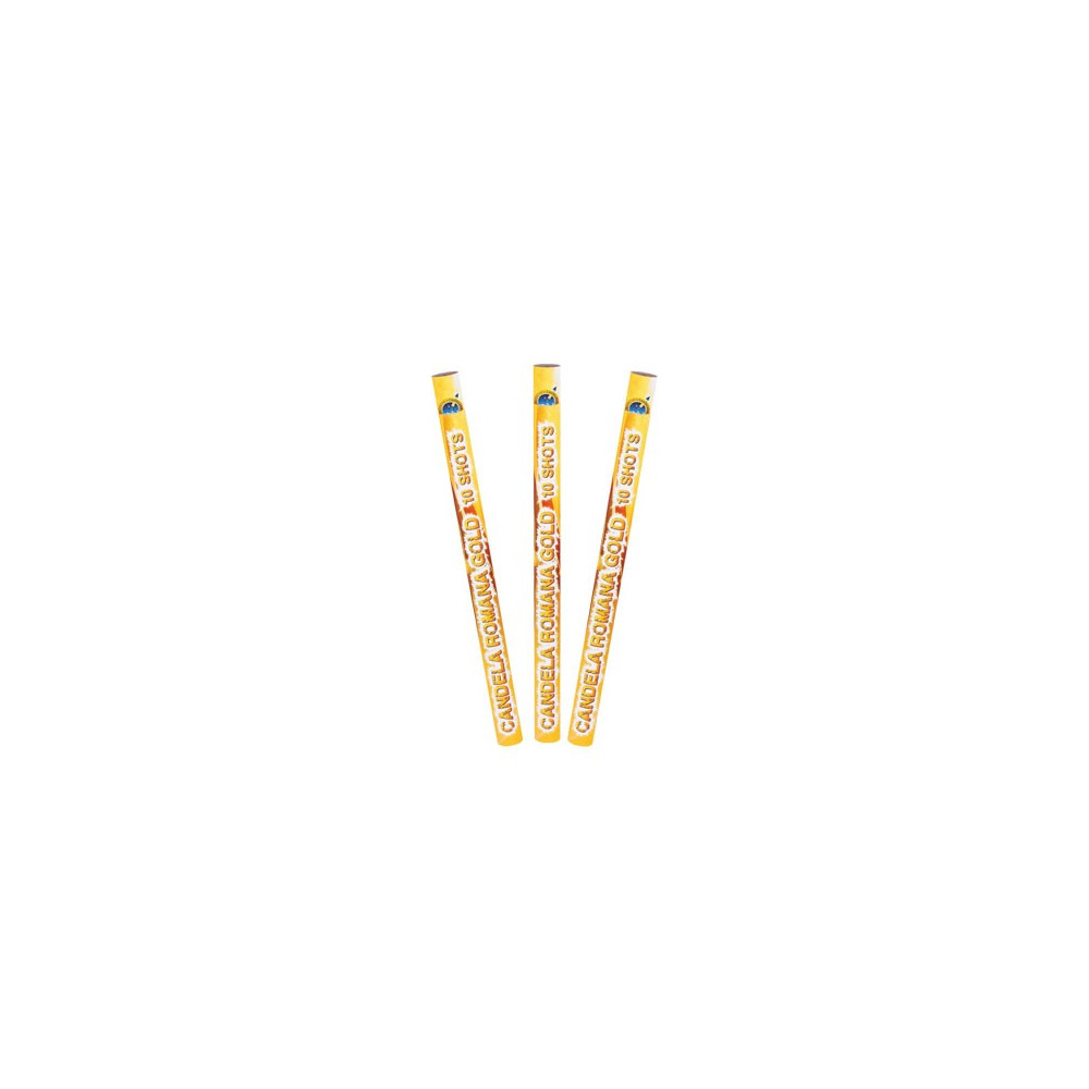 CANDELA ROMANA GOLD 10 COLPI 2 PEZZI BORGONOVO