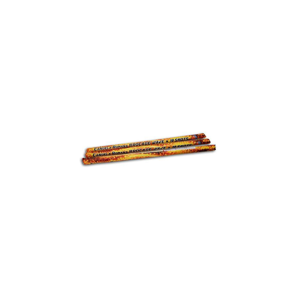 CANDELA ROMANA BROCADE WAVE 10 COLPI 3 PEZZI BORGO