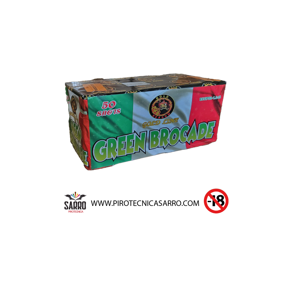 GREEN BROCADE 50 COLPI GOLD DRAGON
