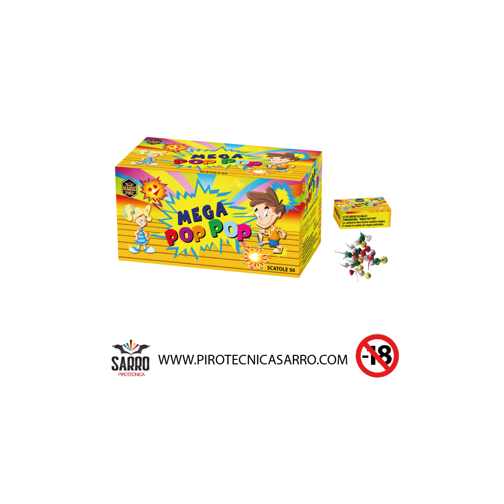 MEGA POP POP 25 PEZZI MAGIC FIRE