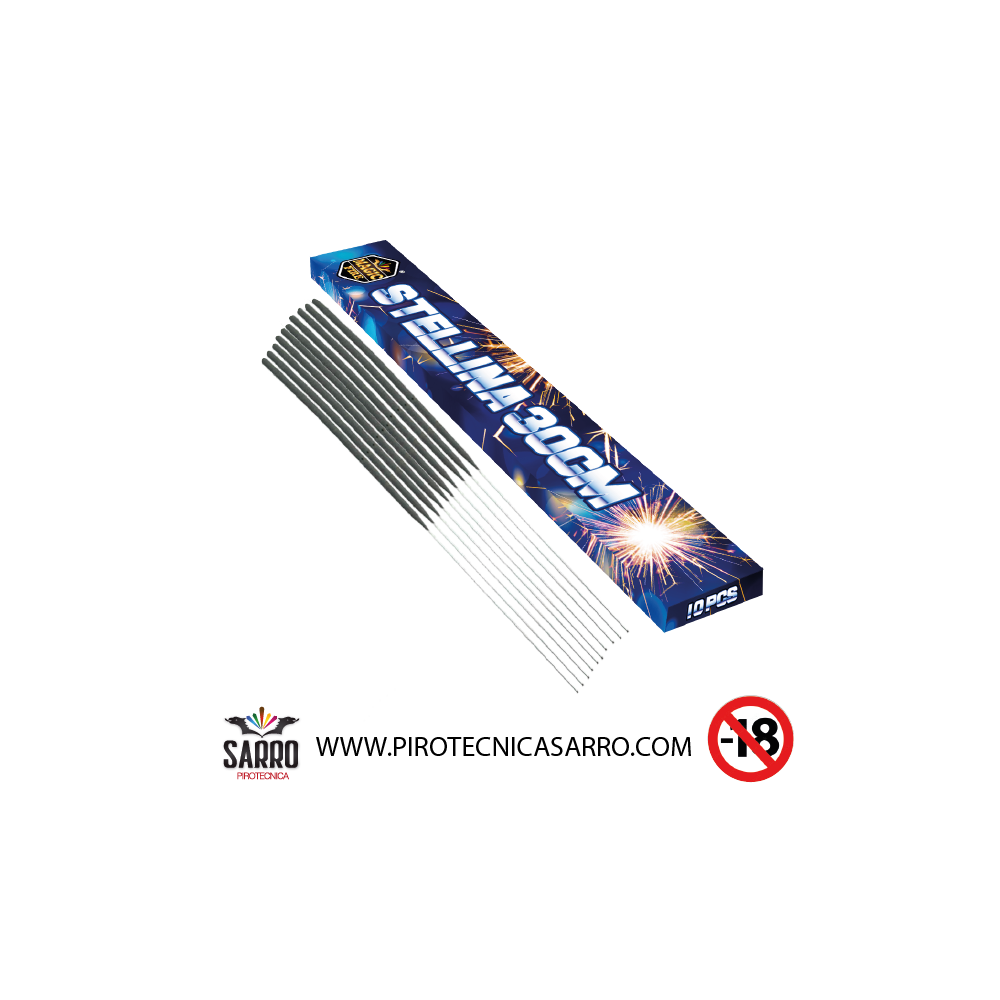 STELLINA 30 CM 6 PEZZI MAGIC FIRE