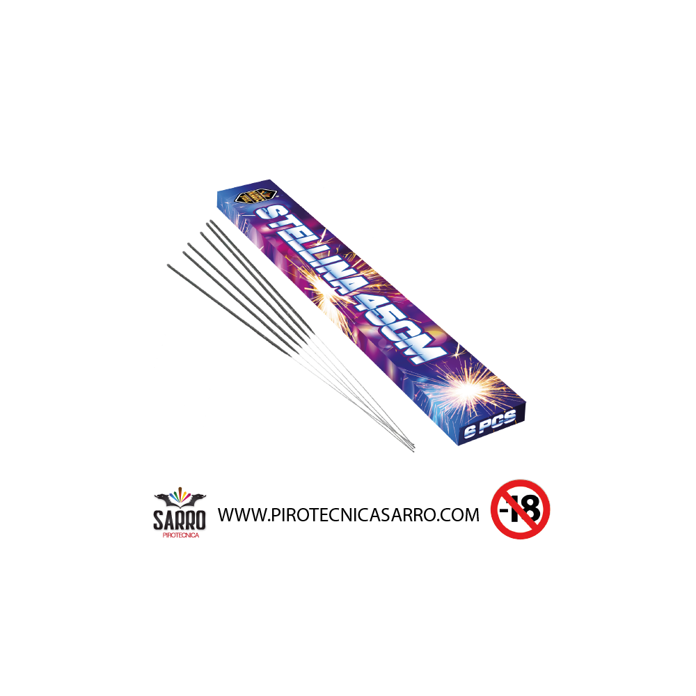 STELLINA 45 CM 6 PEZZI MAGIC FIRE