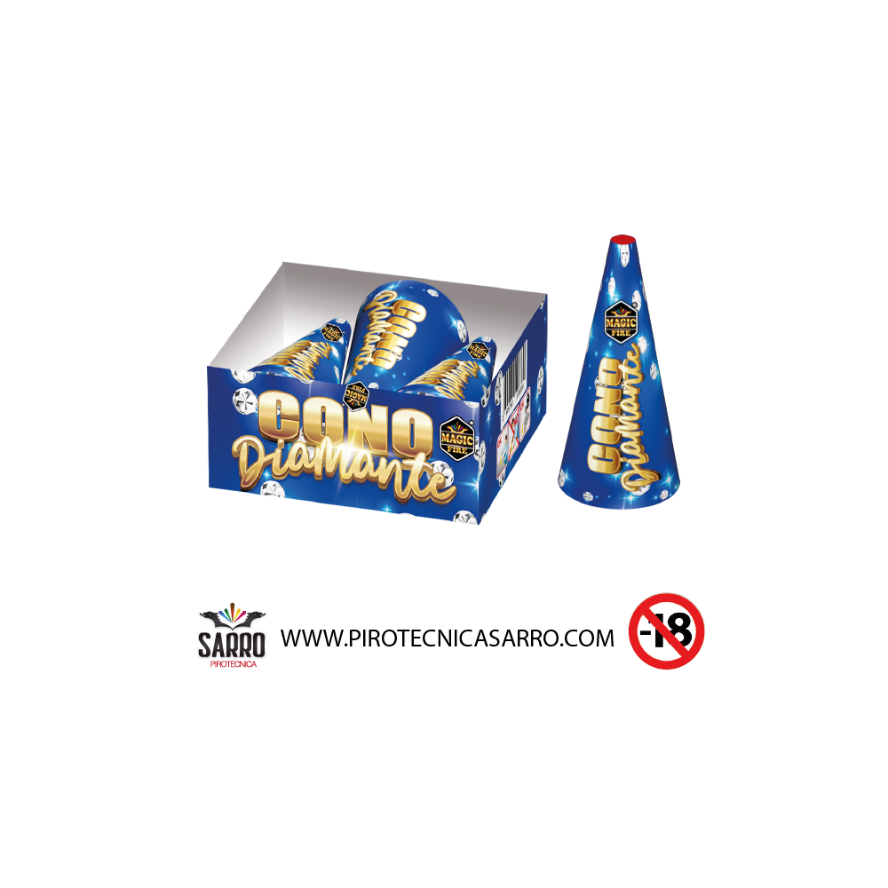 CONO DIAMANTE 3 PEZZI MAGIC FIRE